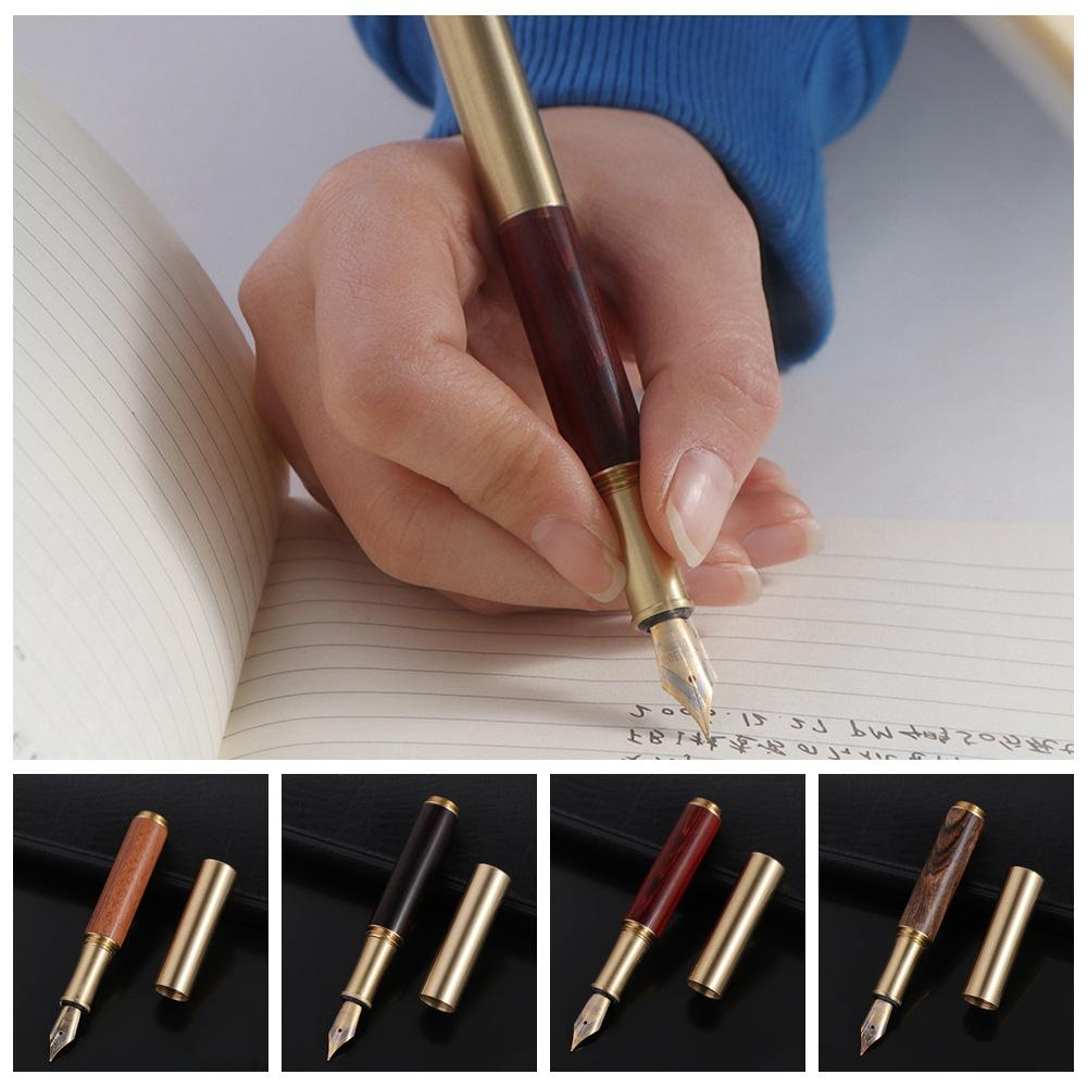 Luxury Durable Calligraphy Fountain Pen Smooth Writing Stainless Steel Business Signature Artist Office Accessory