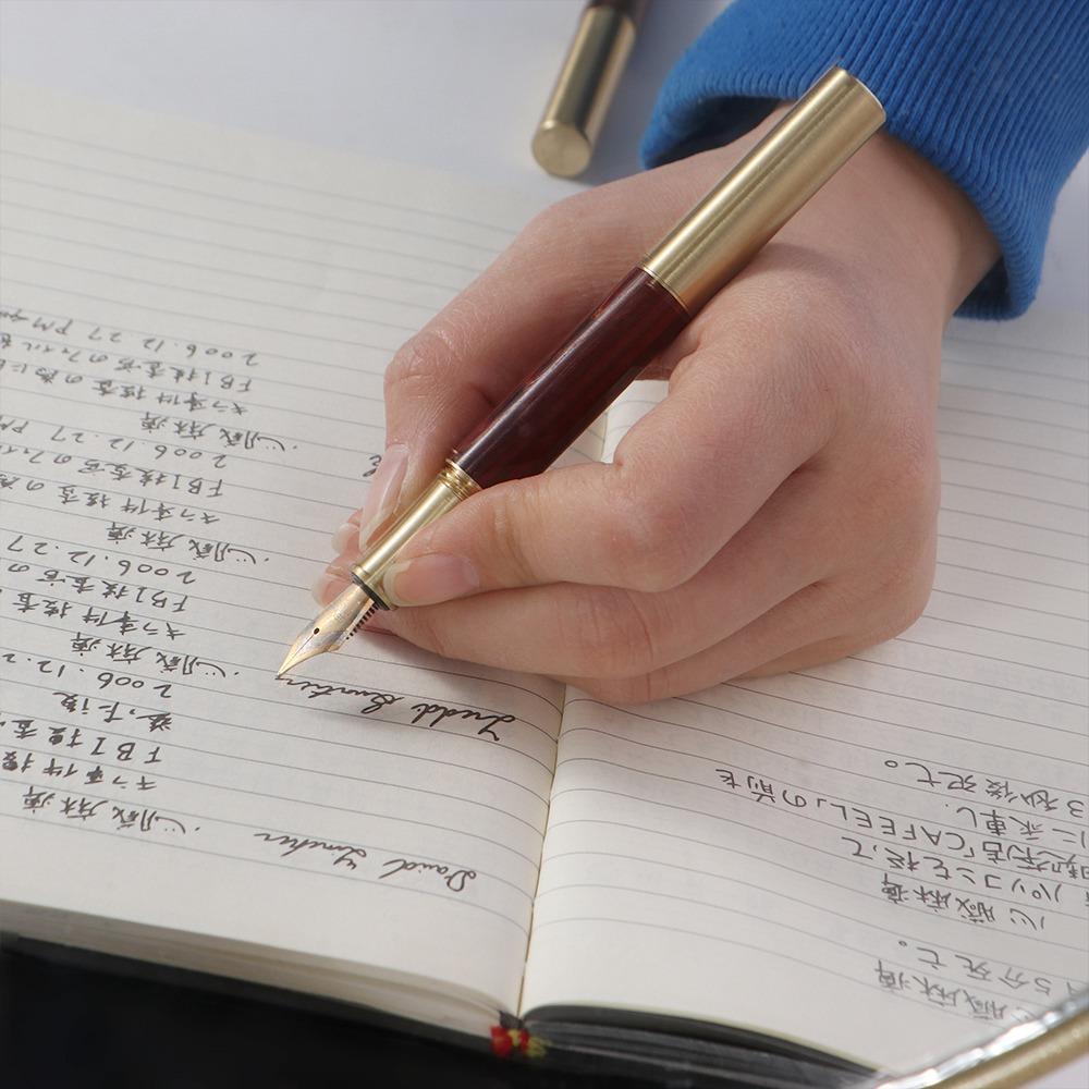 Luxury Durable Calligraphy Fountain Pen Smooth Writing Stainless Steel Business Signature Artist Office Accessory