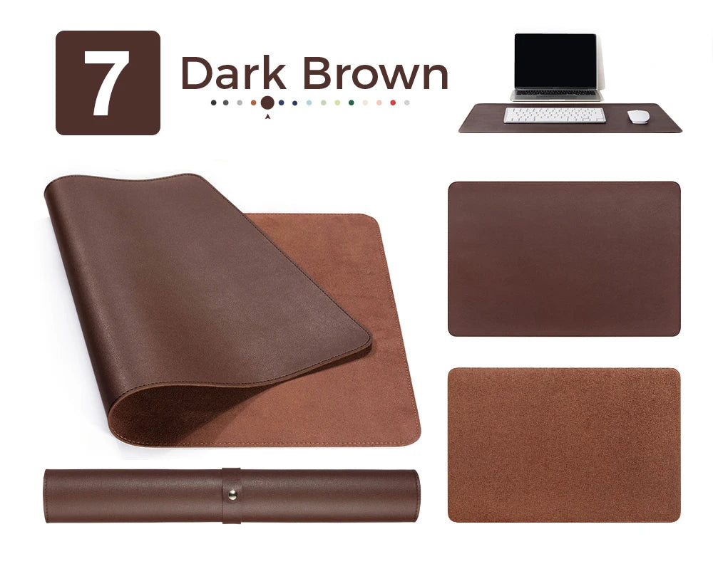 Single-side Portable Large Mouse Pad Gamer Waterproof PU Leather Suede Desk Mat Computer Mousepad Keyboard Table Cover for Dota