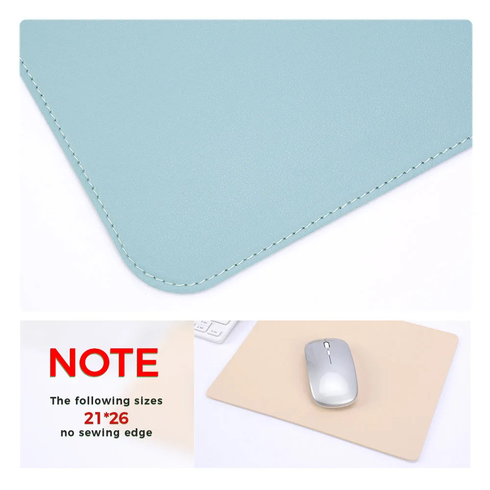 Single-side Portable Large Mouse Pad Gamer Waterproof PU Leather Suede Desk Mat Computer Mousepad Keyboard Table Cover for Dota