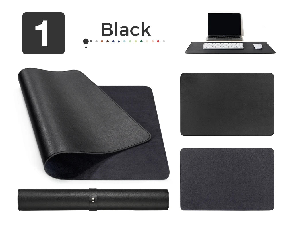 Single-side Portable Large Mouse Pad Gamer Waterproof PU Leather Suede Desk Mat Computer Mousepad Keyboard Table Cover for Dota