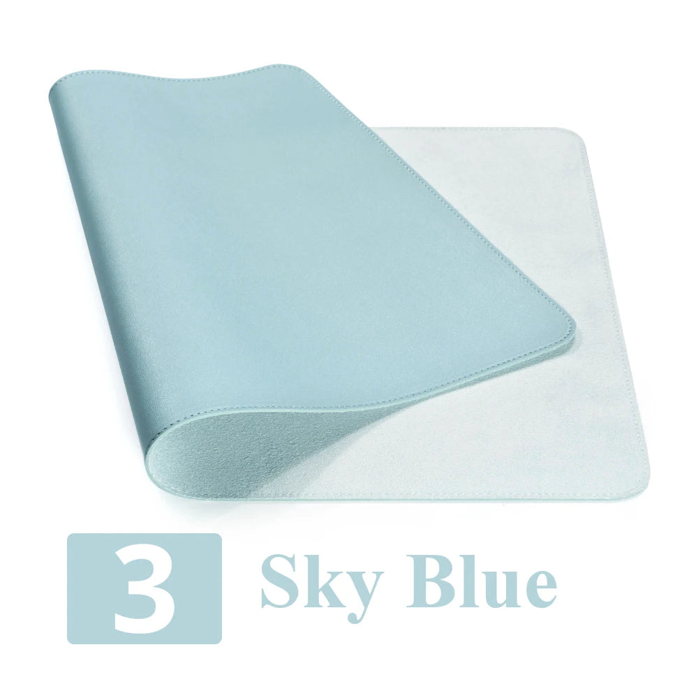 Single-side Portable Large Mouse Pad Gamer Waterproof PU Leather Suede Desk Mat Computer Mousepad Keyboard Table Cover for Dota
