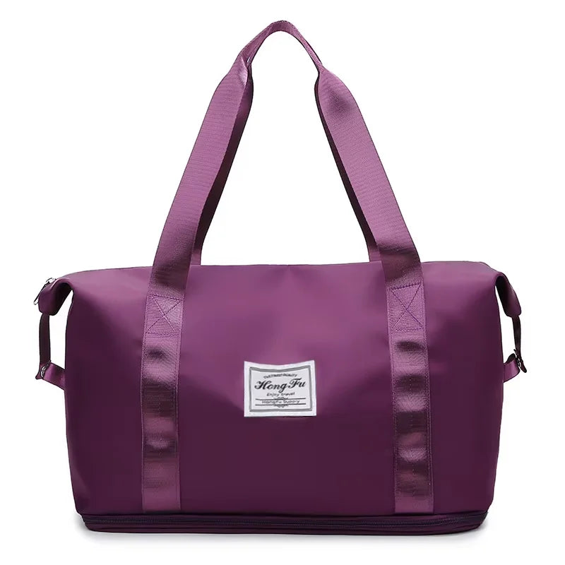 Large Capacity Expandable Hand Carry-On Travel Bag - Durable, multiple compartments, suitable for travel, fitness, yoga,handbag.