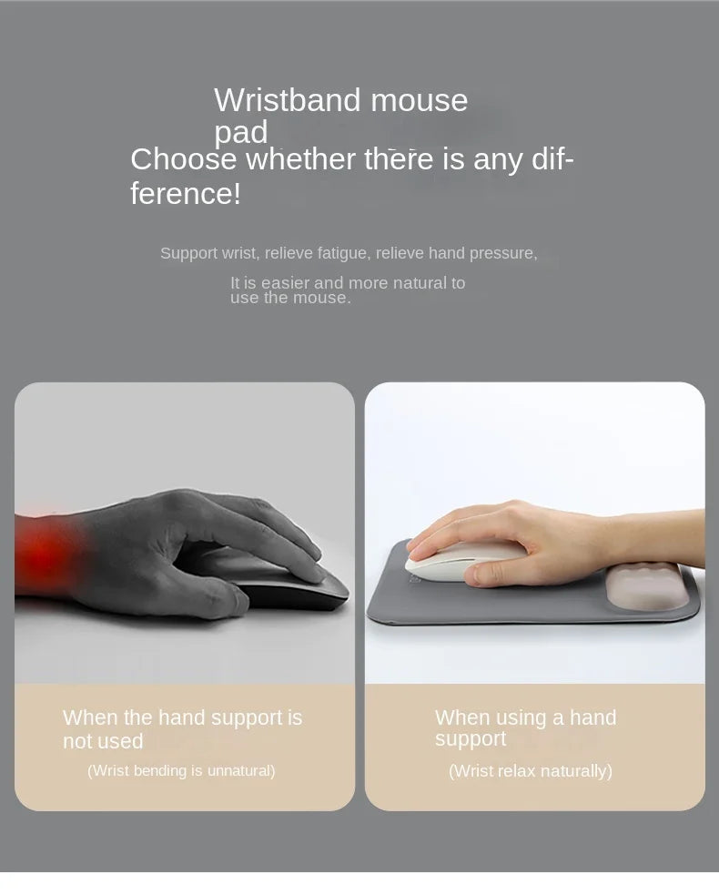 Ergonomic Anti-Slip Silicone Mouse Pad with Memory Foam Wrist Rest for Gaming And Office Use Comfortable Non-Slip Computer Accessory