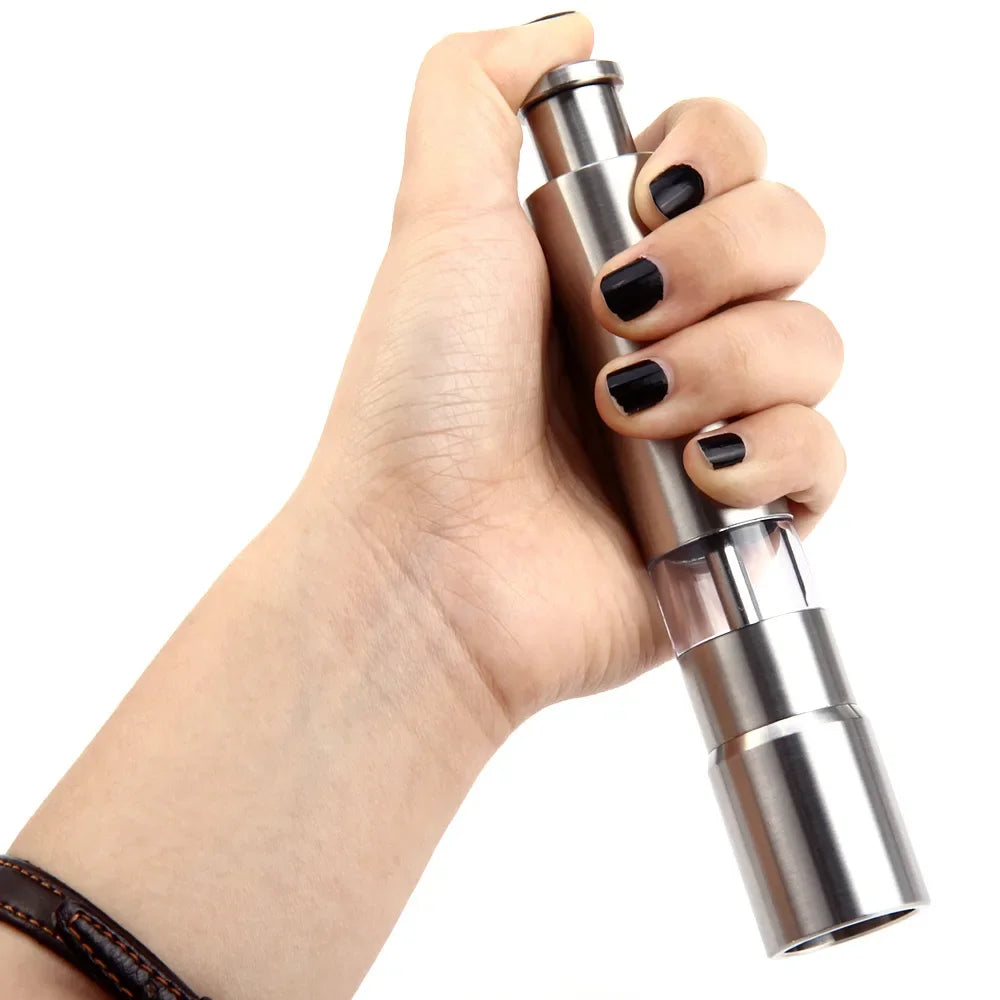 Stainless Steel Thumb Push Spice Grinder Efficient Pepper Salt Mill Eco-Friendly Kitchen Tool for Spices
