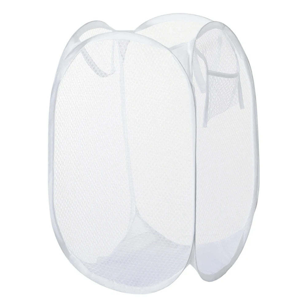 Large Capacity Foldable Dirty Clothes Basket Ventilated Portable Skeleton Design Easy Storage Laundry Bin for Home Organization