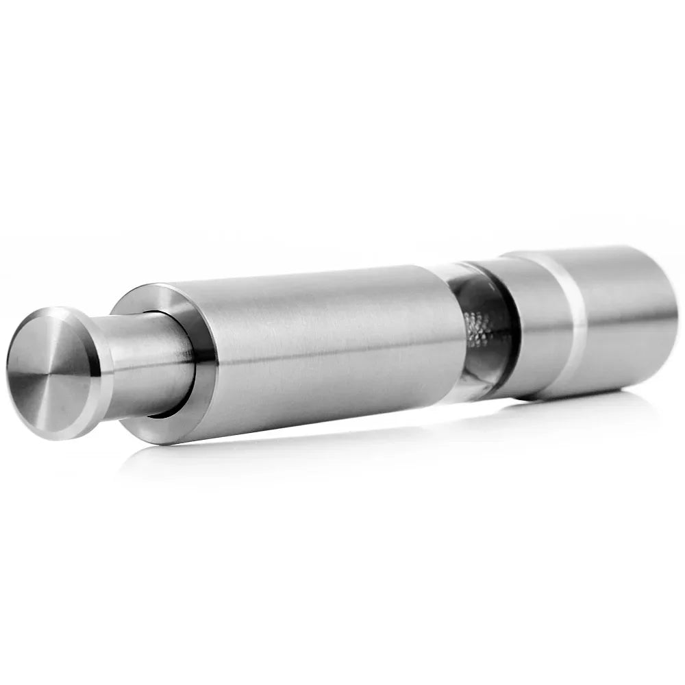 Stainless Steel Thumb Push Spice Grinder Efficient Pepper Salt Mill Eco-Friendly Kitchen Tool for Spices
