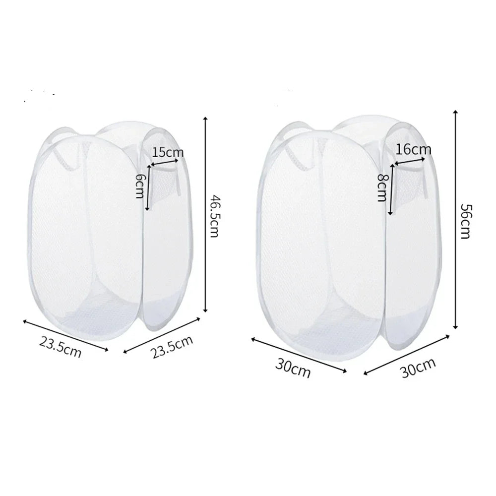 Large Capacity Foldable Dirty Clothes Basket Ventilated Portable Skeleton Design Easy Storage Laundry Bin for Home Organization