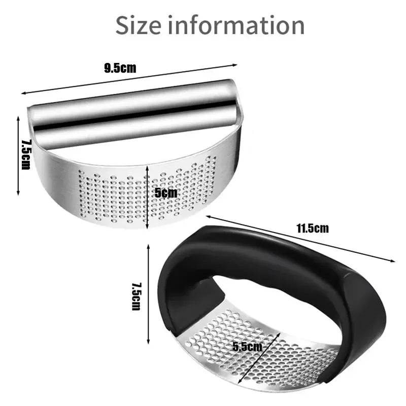 Upgraded Stainless Steel Manual Garlic Press Squeezer Eco-Friendly Kitchen Tool for Ginger Rocker Crusher Mince Cutting