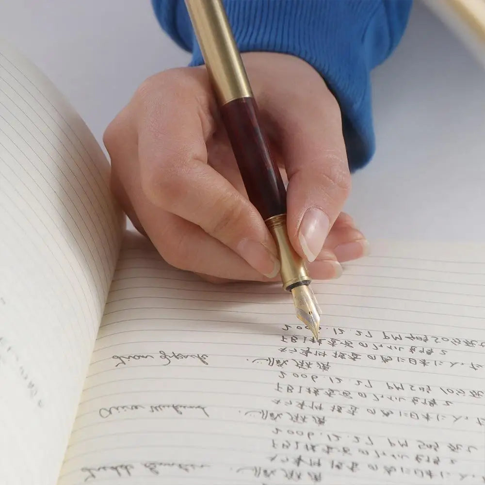 Luxury Durable Calligraphy Fountain Pen Smooth Writing Stainless Steel Business Signature Artist Office Accessory