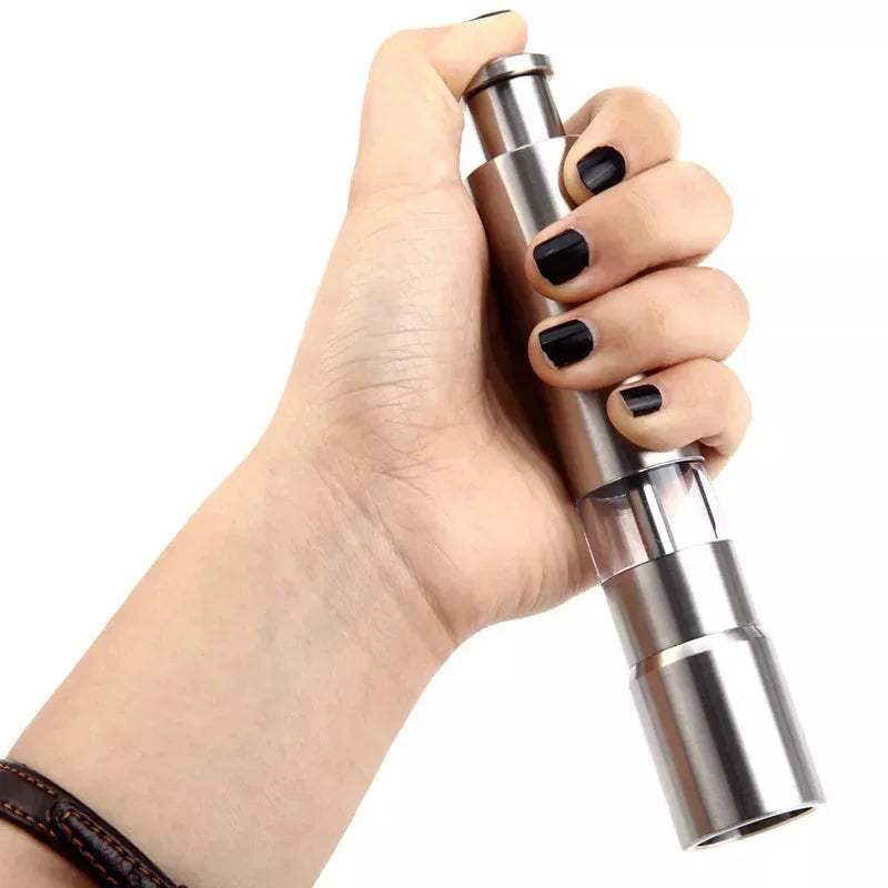 Stainless Steel Thumb Push Spice Grinder Efficient Pepper Salt Mill Eco-Friendly Kitchen Tool for Spices