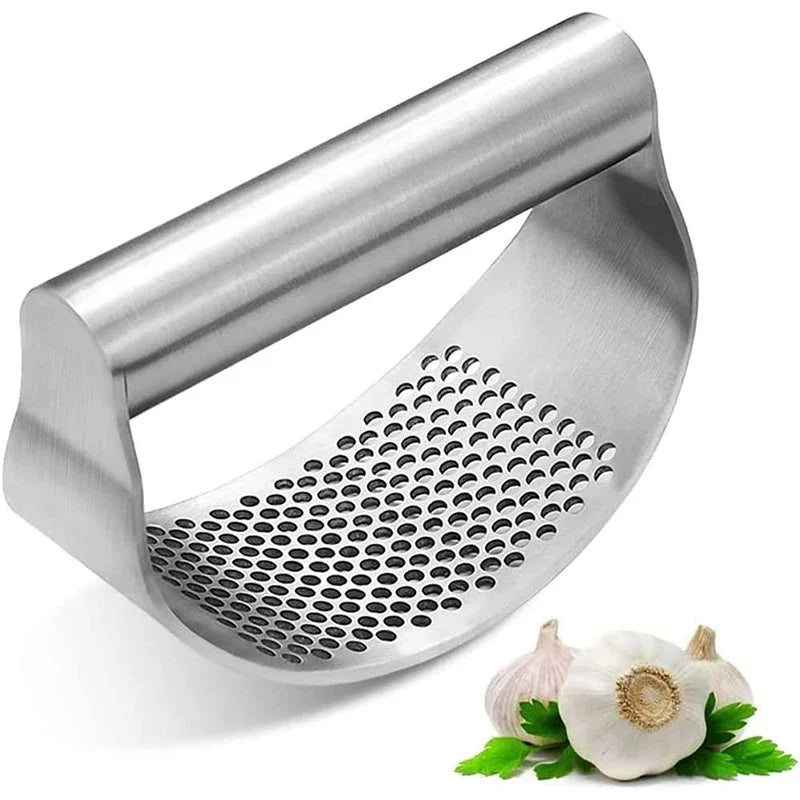 Upgraded Stainless Steel Manual Garlic Press Squeezer Eco-Friendly Kitchen Tool for Ginger Rocker Crusher Mince Cutting