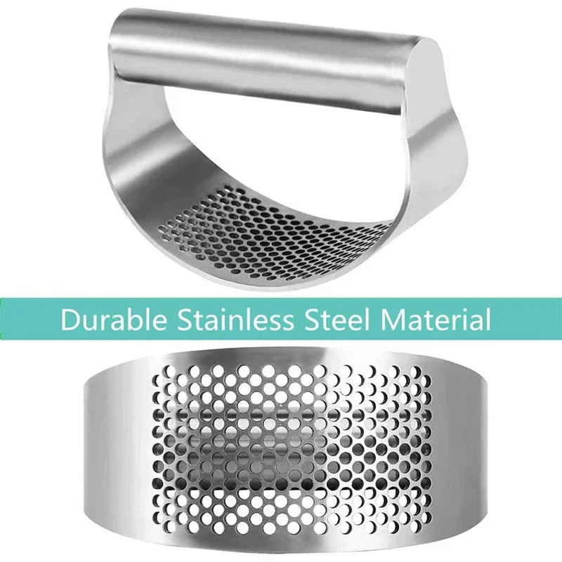 Upgraded Stainless Steel Manual Garlic Press Squeezer Eco-Friendly Kitchen Tool for Ginger Rocker Crusher Mince Cutting