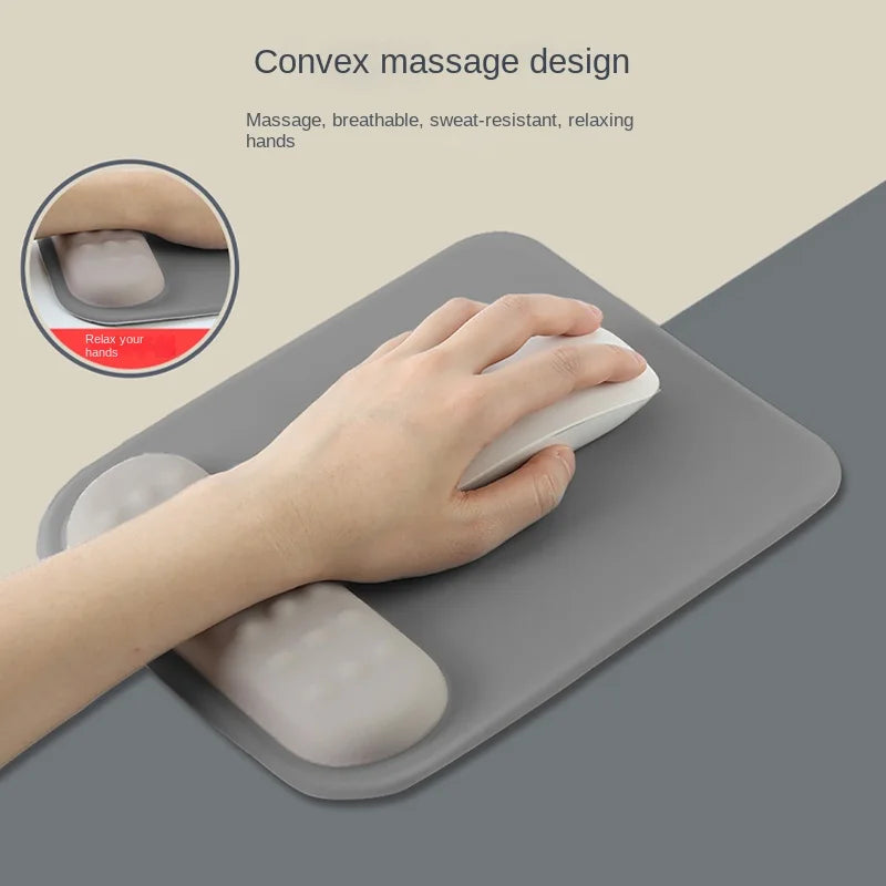 Ergonomic Anti-Slip Silicone Mouse Pad with Memory Foam Wrist Rest for Gaming And Office Use Comfortable Non-Slip Computer Accessory