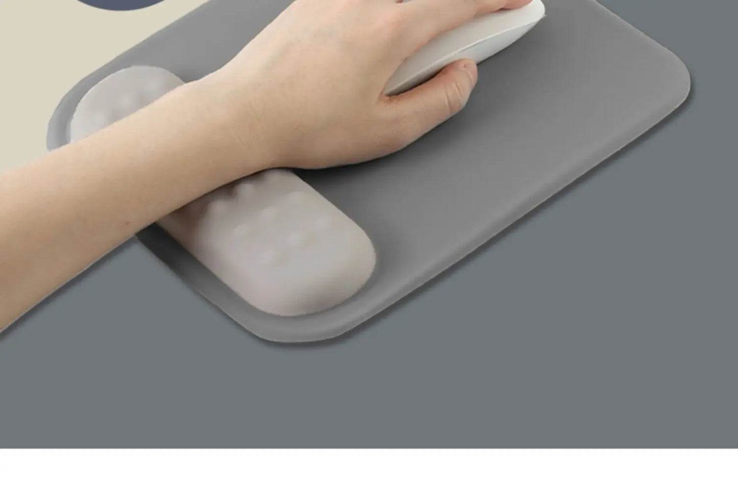 Ergonomic Anti-Slip Silicone Mouse Pad with Memory Foam Wrist Rest for Gaming And Office Use Comfortable Non-Slip Computer Accessory