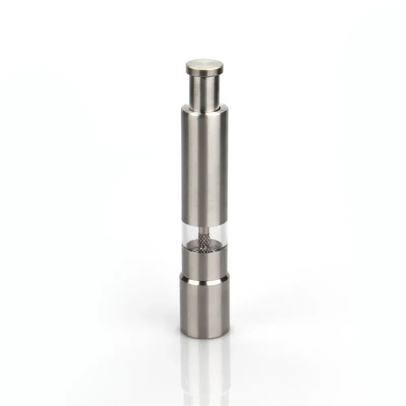 Stainless Steel Thumb Push Spice Grinder Efficient Pepper Salt Mill Eco-Friendly Kitchen Tool for Spices