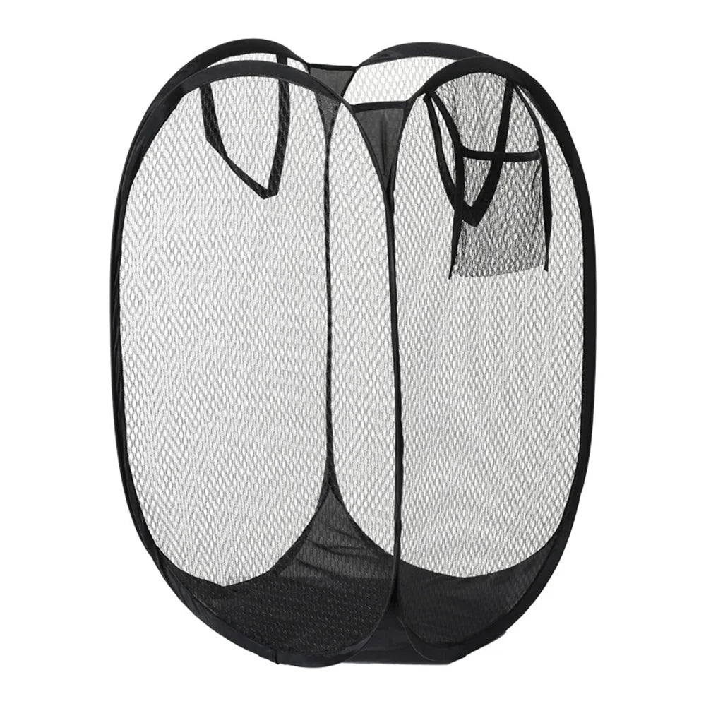 Large Capacity Foldable Dirty Clothes Basket Ventilated Portable Skeleton Design Easy Storage Laundry Bin for Home Organization