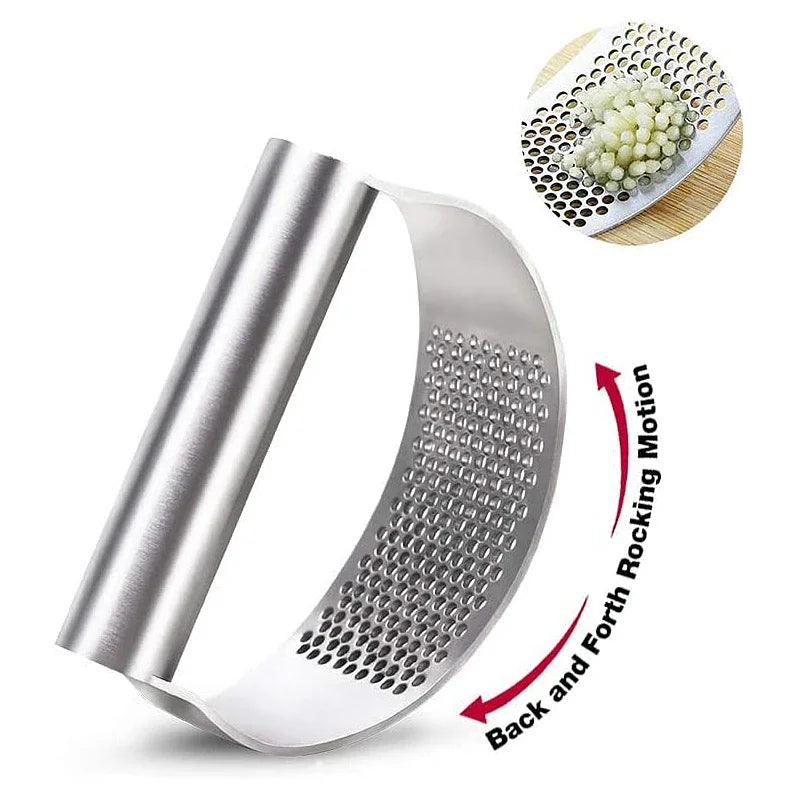 Upgraded Stainless Steel Manual Garlic Press Squeezer Eco-Friendly Kitchen Tool for Ginger Rocker Crusher Mince Cutting