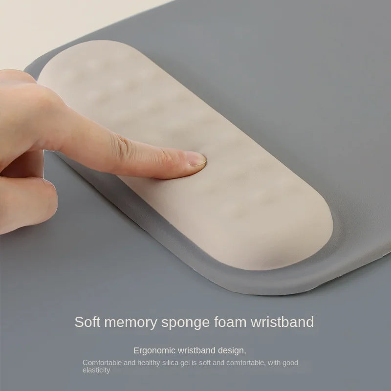 Ergonomic Anti-Slip Silicone Mouse Pad with Memory Foam Wrist Rest for Gaming And Office Use Comfortable Non-Slip Computer Accessory