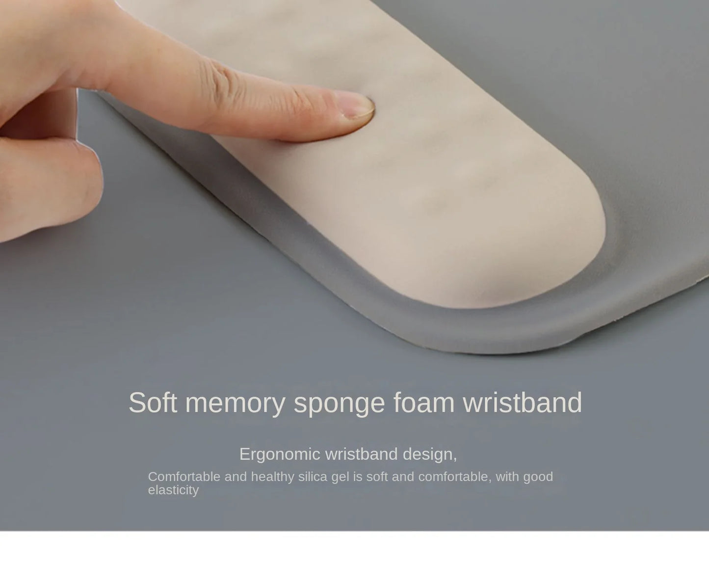 Ergonomic Anti-Slip Silicone Mouse Pad with Memory Foam Wrist Rest for Gaming And Office Use Comfortable Non-Slip Computer Accessory