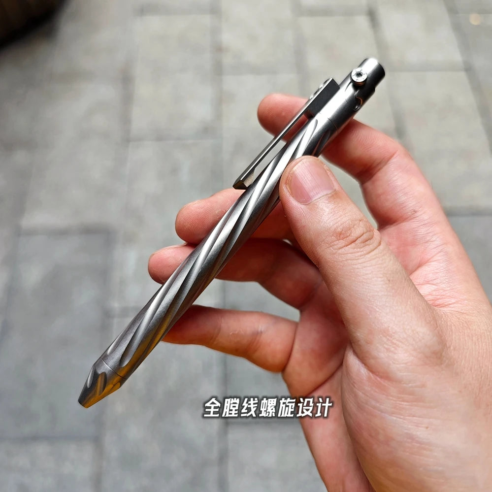 EDC Titanium Alloy Pen Multi-functional Portable Outdoor Writing Tool Pocket Size for Collection