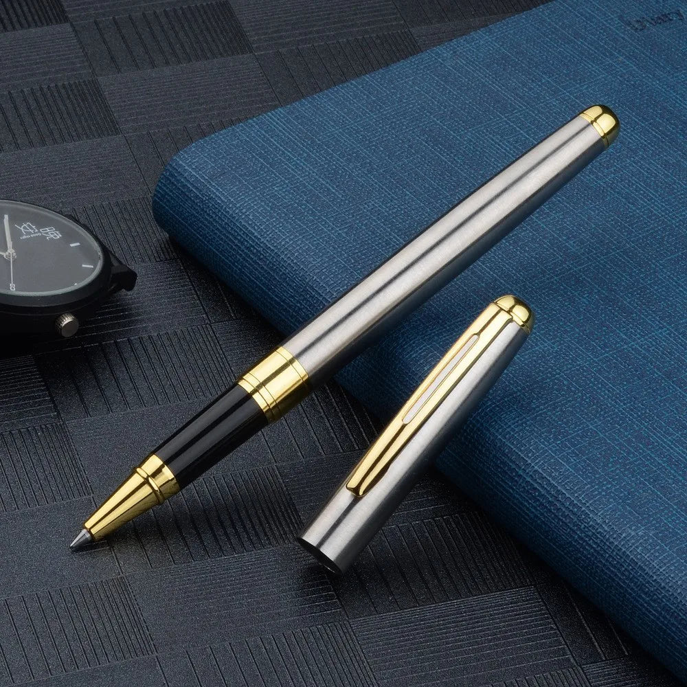 High Quality Stainless Steel Ballpoint Pen Refillable Business Signature Gel Pen for Office And Study Metal Stationery