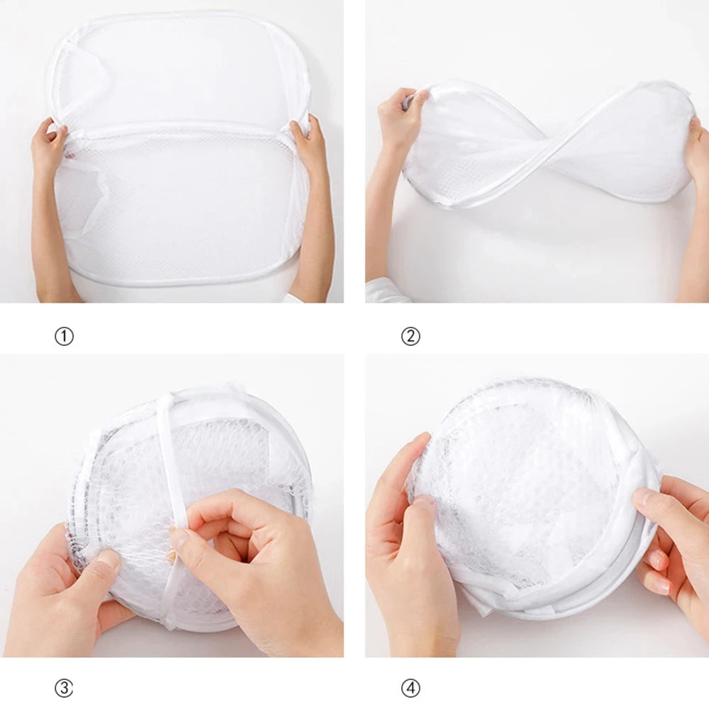 Large Capacity Foldable Dirty Clothes Basket Ventilated Portable Skeleton Design Easy Storage Laundry Bin for Home Organization