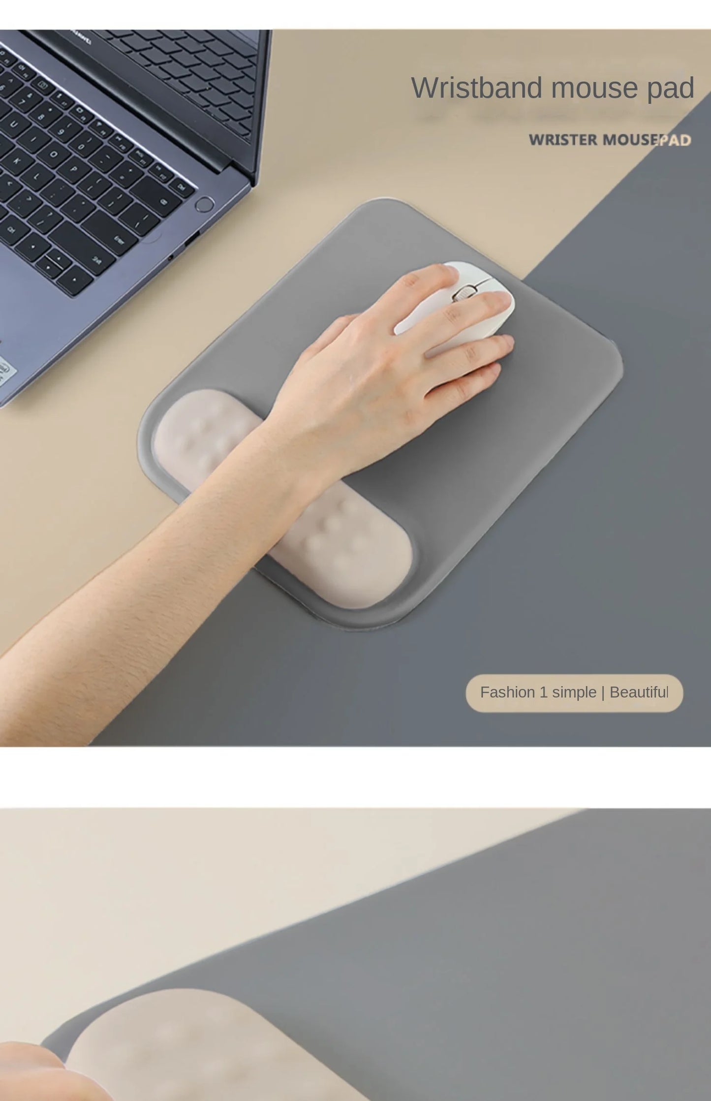 Ergonomic Anti-Slip Silicone Mouse Pad with Memory Foam Wrist Rest for Gaming And Office Use Comfortable Non-Slip Computer Accessory