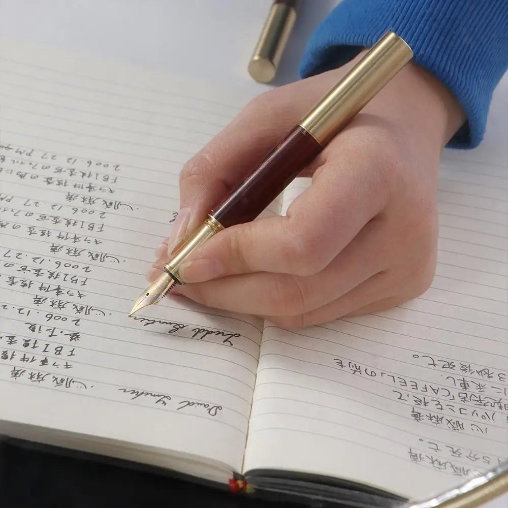 Luxury Durable Calligraphy Fountain Pen Smooth Writing Stainless Steel Business Signature Artist Office Accessory