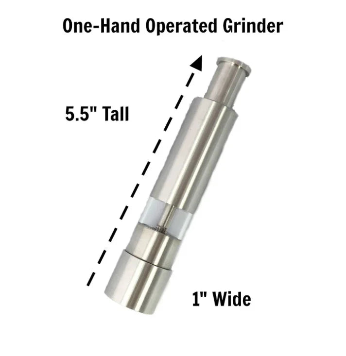 Stainless Steel Thumb Push Spice Grinder Efficient Pepper Salt Mill Eco-Friendly Kitchen Tool for Spices