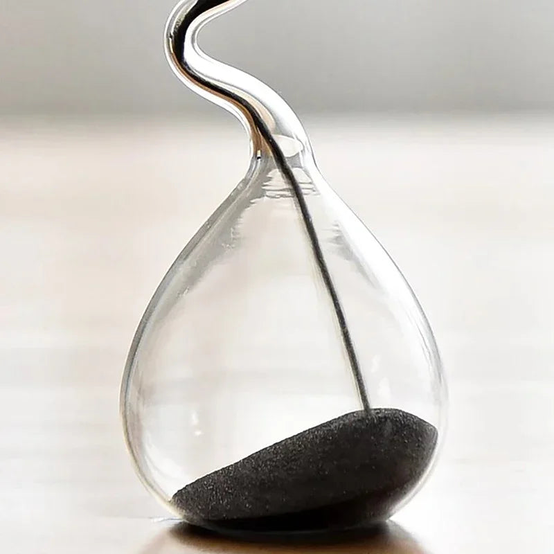 Abstract Wave Hourglass - Modern Desk Sculpture