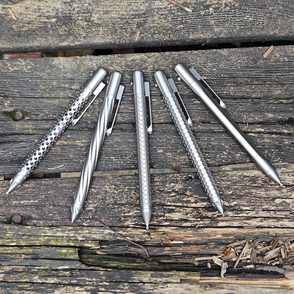 EDC Titanium Alloy Pen Multi-functional Portable Outdoor Writing Tool Pocket Size for Collection