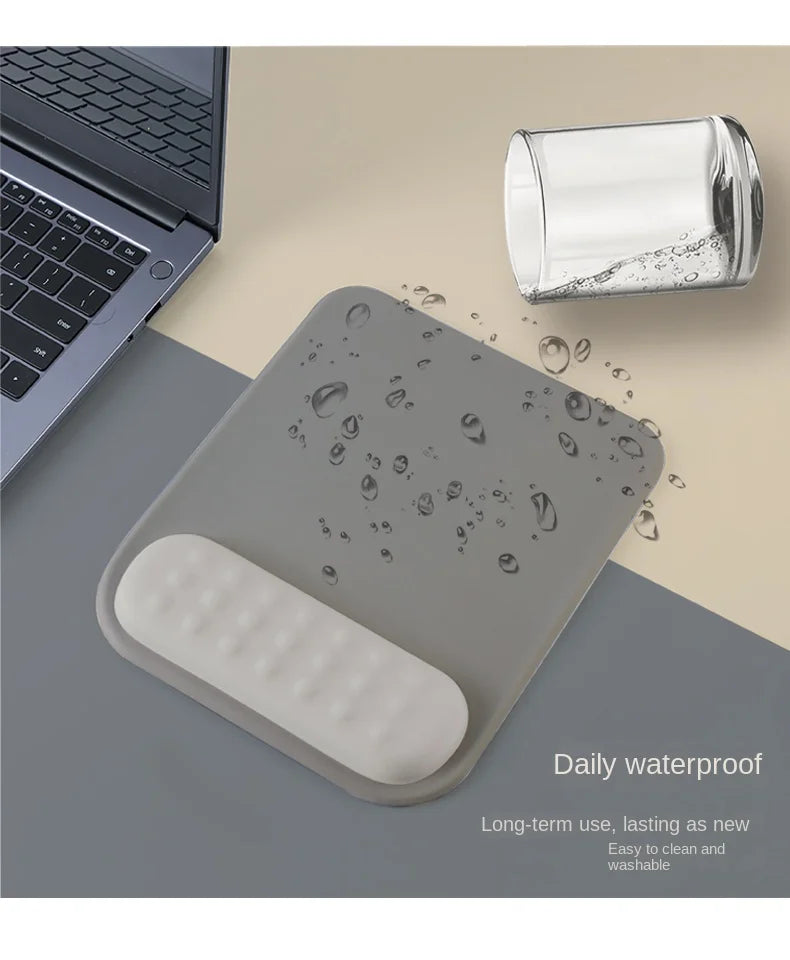 Ergonomic Anti-Slip Silicone Mouse Pad with Memory Foam Wrist Rest for Gaming And Office Use Comfortable Non-Slip Computer Accessory