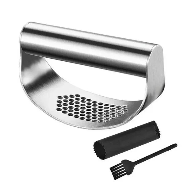 Upgraded Stainless Steel Manual Garlic Press Squeezer Eco-Friendly Kitchen Tool for Ginger Rocker Crusher Mince Cutting