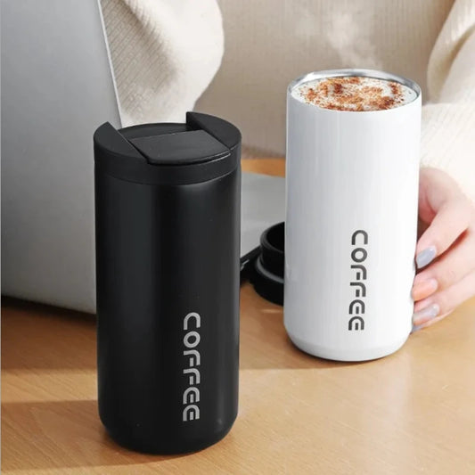 400ml Stainless Steel Thermal Coffee Mug 304 Leak Proof Portable Travel Thermos Water Bottle Eco-Friendly Christmas Gift for Women