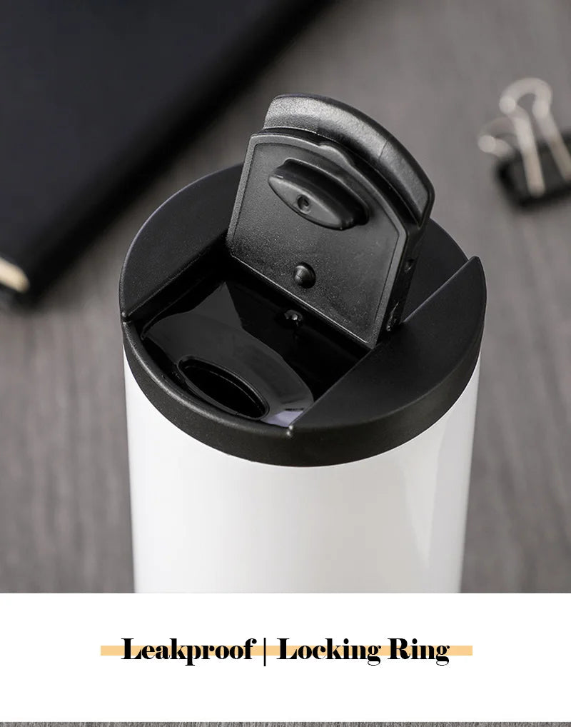 400ml Stainless Steel Thermal Coffee Mug 304 Leak Proof Portable Travel Thermos Water Bottle Eco-Friendly Christmas Gift for Women