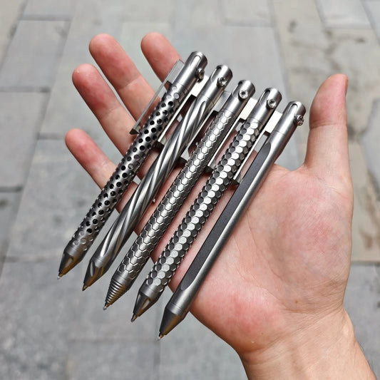 EDC Titanium Alloy Pen Multi-functional Portable Outdoor Writing Tool Pocket Size for Collection