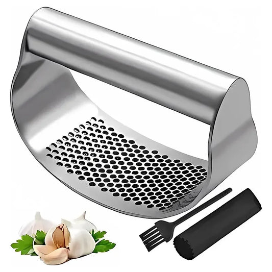 Upgraded Stainless Steel Manual Garlic Press Squeezer Eco-Friendly Kitchen Tool for Ginger Rocker Crusher Mince Cutting